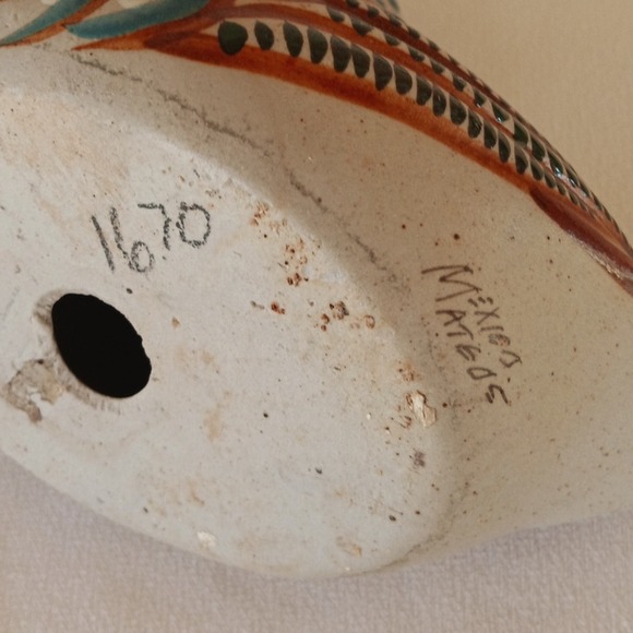 Mexican Tonala Pottery Duck Hand Painted - Picture 7 of 8
